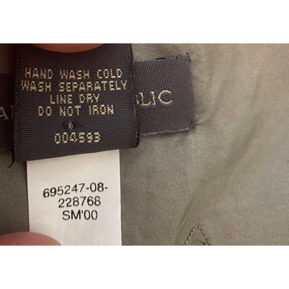 Banana Republic Scarf Wrap 76" x 40" Pink & Olive Green Head Wrap XXL - Picture 4 of 6